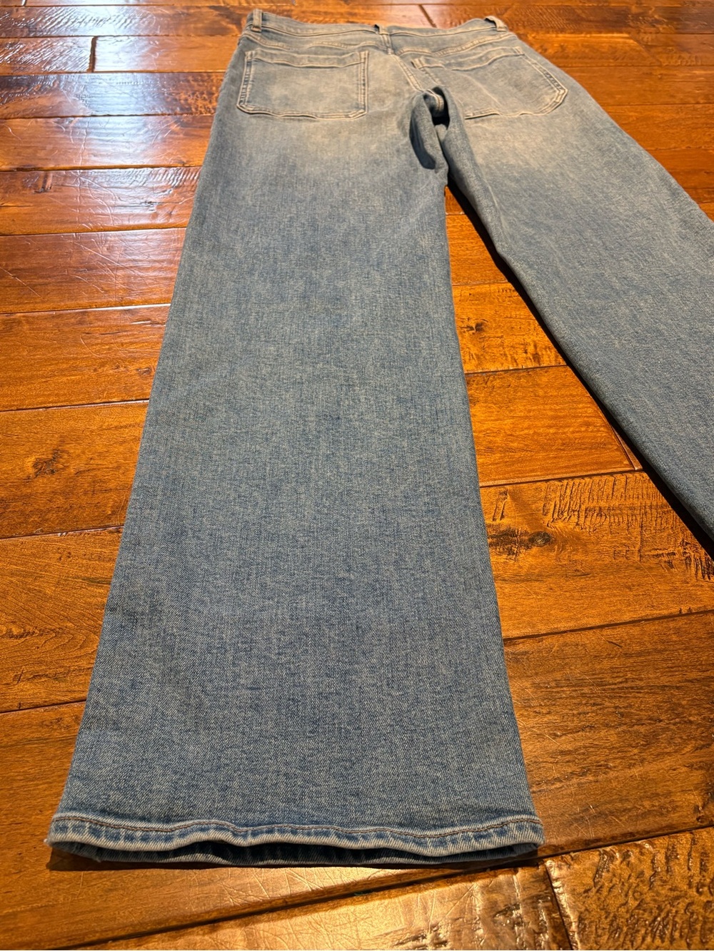 Madewell Emmett Wide-Leg Jeans Women 28T Blue EUC High Rise Patch Pocket - Picture 13 of 16
